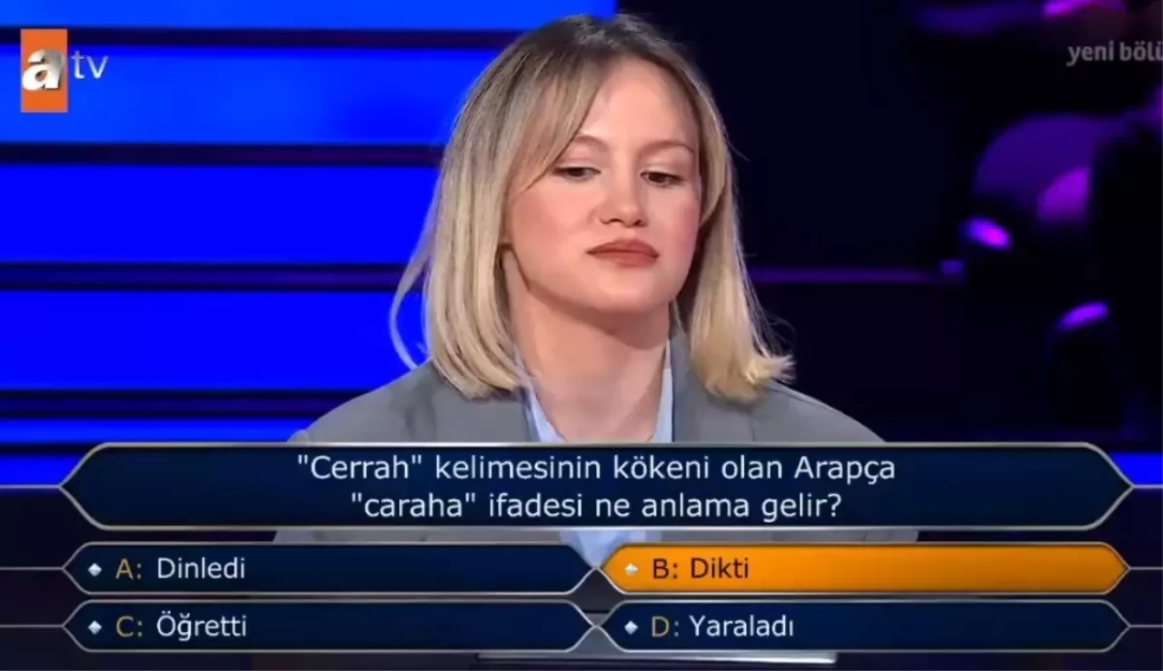 Kim Milyoner Olmak İster "Cerrah" kelimesinin kökeni olan Arapça "caraha" ifadesi ne anlama gelir?