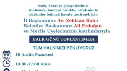 Söz Sende Halk Günü Toplantısı Köyceğiz'de! Toplantıya Tüm Köyceğiz Halkı Davetlidir