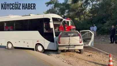 Bodrum'da midibüsle otomobil Çarpıştı: Ersan Akbay Öldü 1 kişide yaralandı!