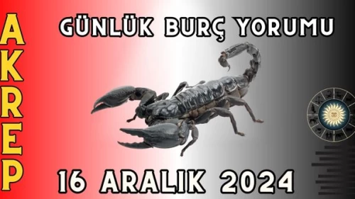 Akrep Burcu Günlük Burç Yorumu 16 Aralık 2024