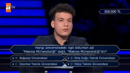 Hangi üniversitedeki ilgili bölümün adı "Makina Mühendisliği" değil, "Makine Mühendisliği"dir?